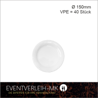 Brotteller dm 15cm - (Weiss mit Muster)